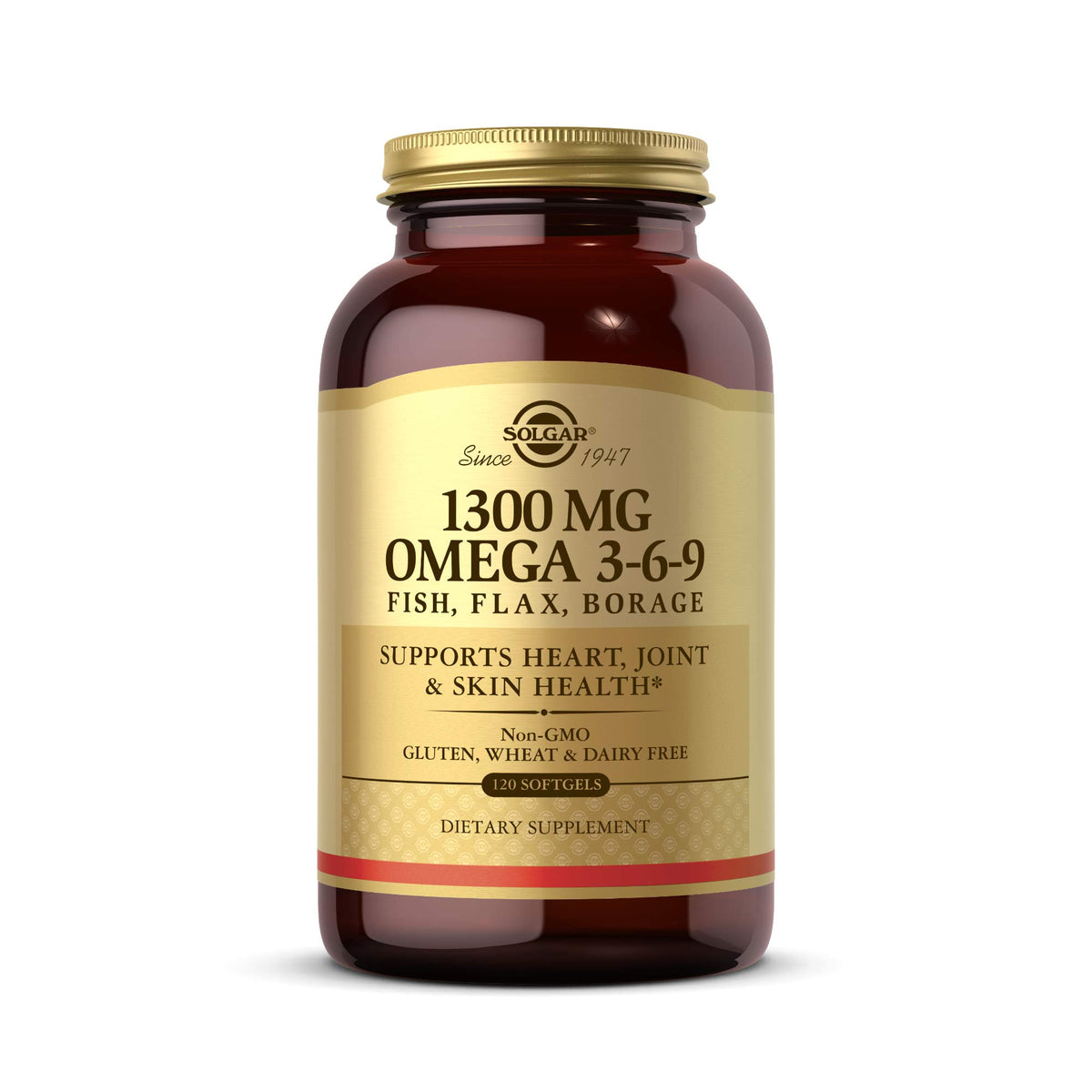 1300 mg Omega 3-6-9 120 Softgels Fish Oil Supplement B303352