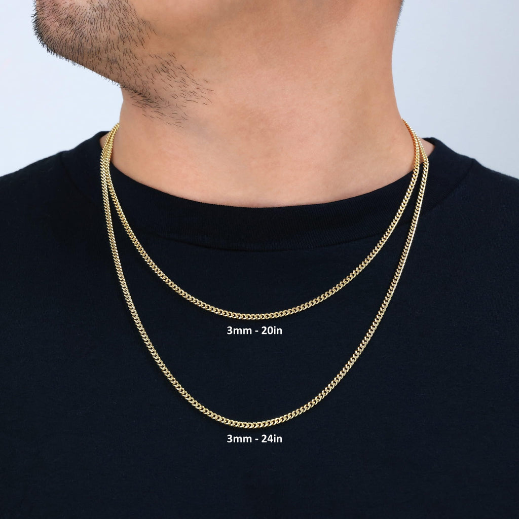 14k Yellow Gold Cuban Chain Necklace P111133