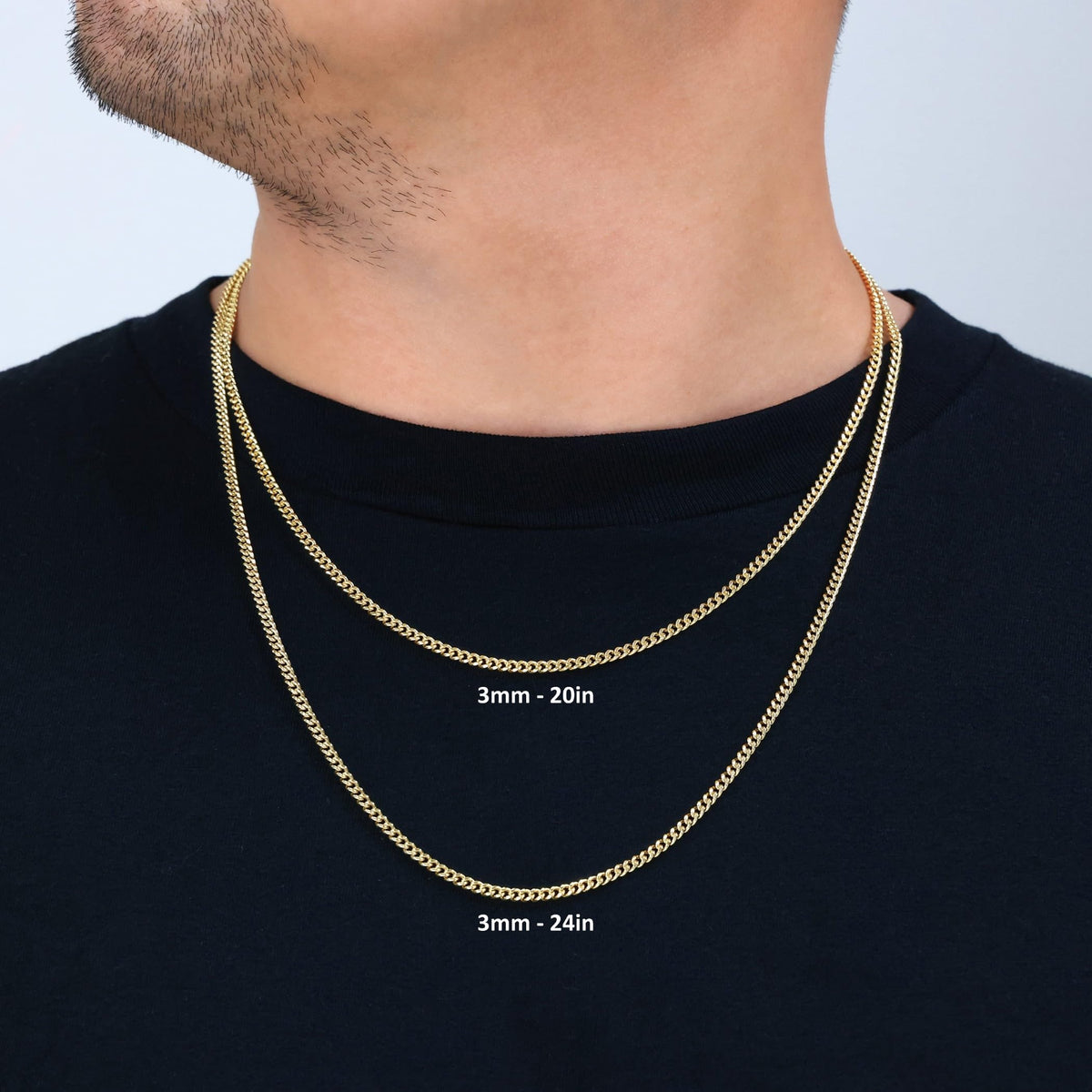 14k Yellow Gold Cuban Chain Necklace P111133