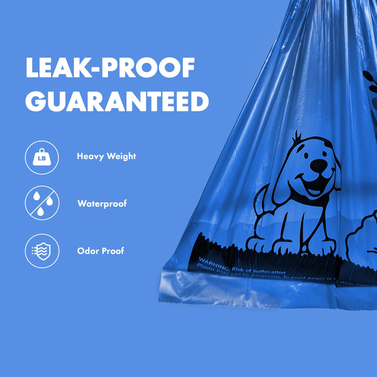 1000 Count Dog Poop Waste Bags with Dispenser S524