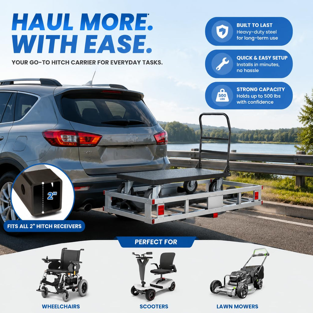 Aluminum Hitch Cargo Carrier with Ramp R123696
