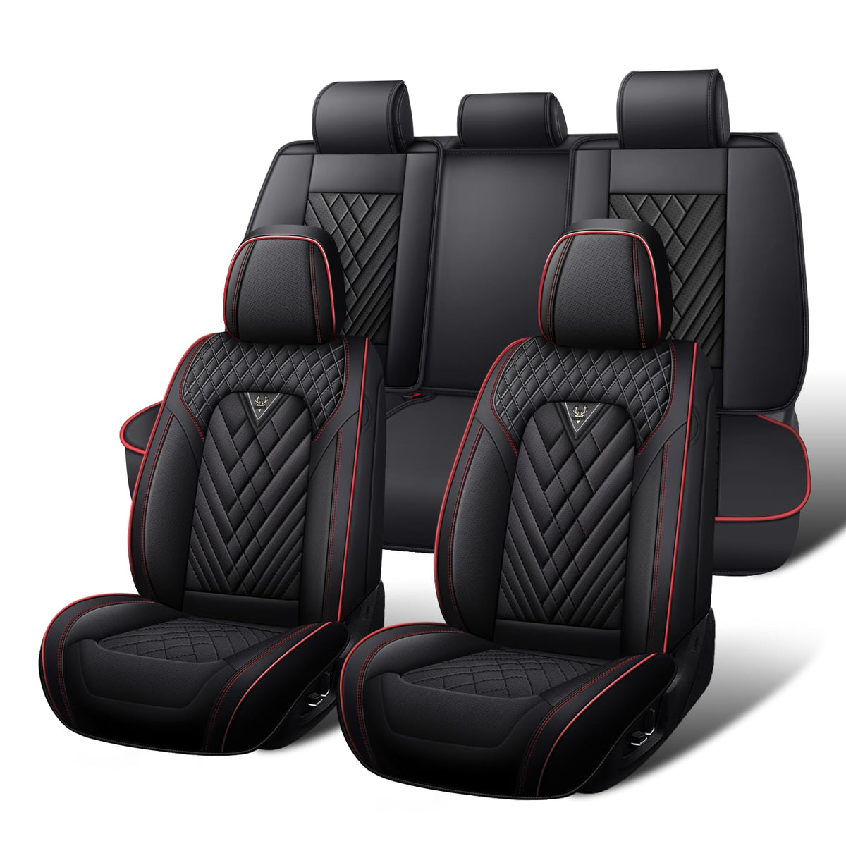 Waterproof Nappa Leather Full Set Car Seat Covers O4417