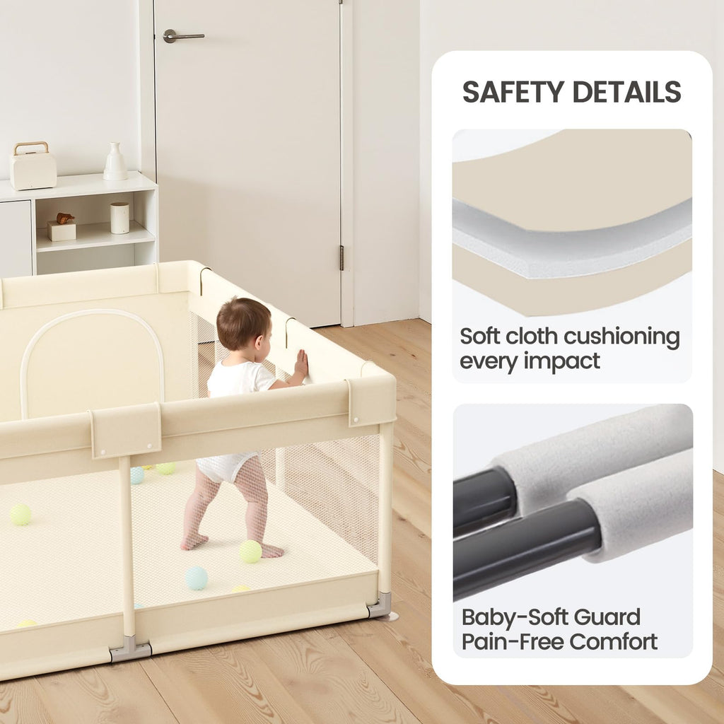 Beige Small Baby Playpen X1831