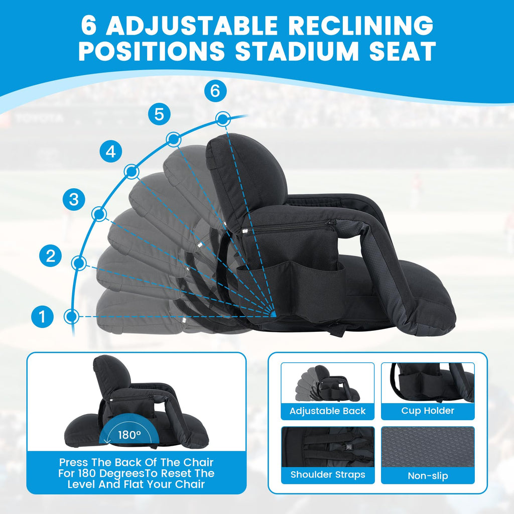 4.7" Extra Thick Stadium Seats for Bleachers with Back Support Z54914
