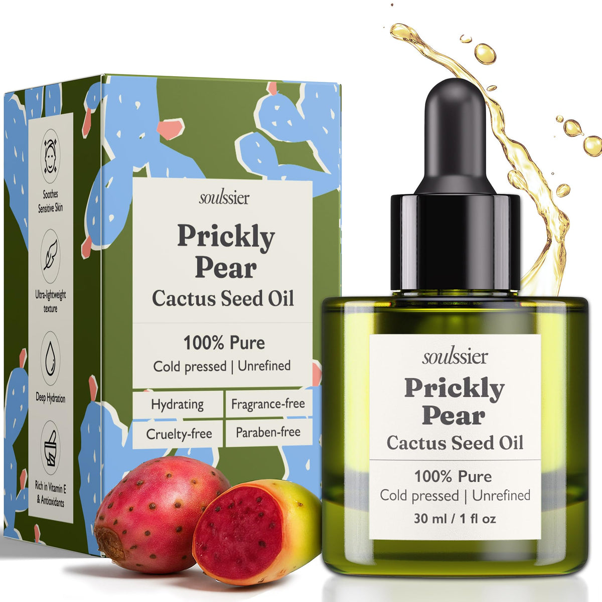 Cold-Pressed Prickly Pear Seed Oil 1 oz Q28651