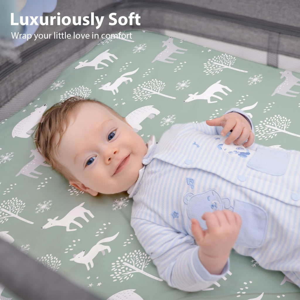 Fitted Bassinet Sheets 33”x20” 3-Pack E93282
