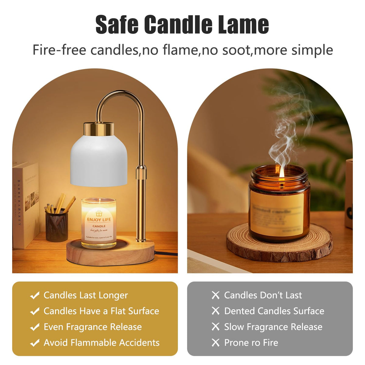 Candle Warmer Lamp with Dimmer Adjustable Height V74237