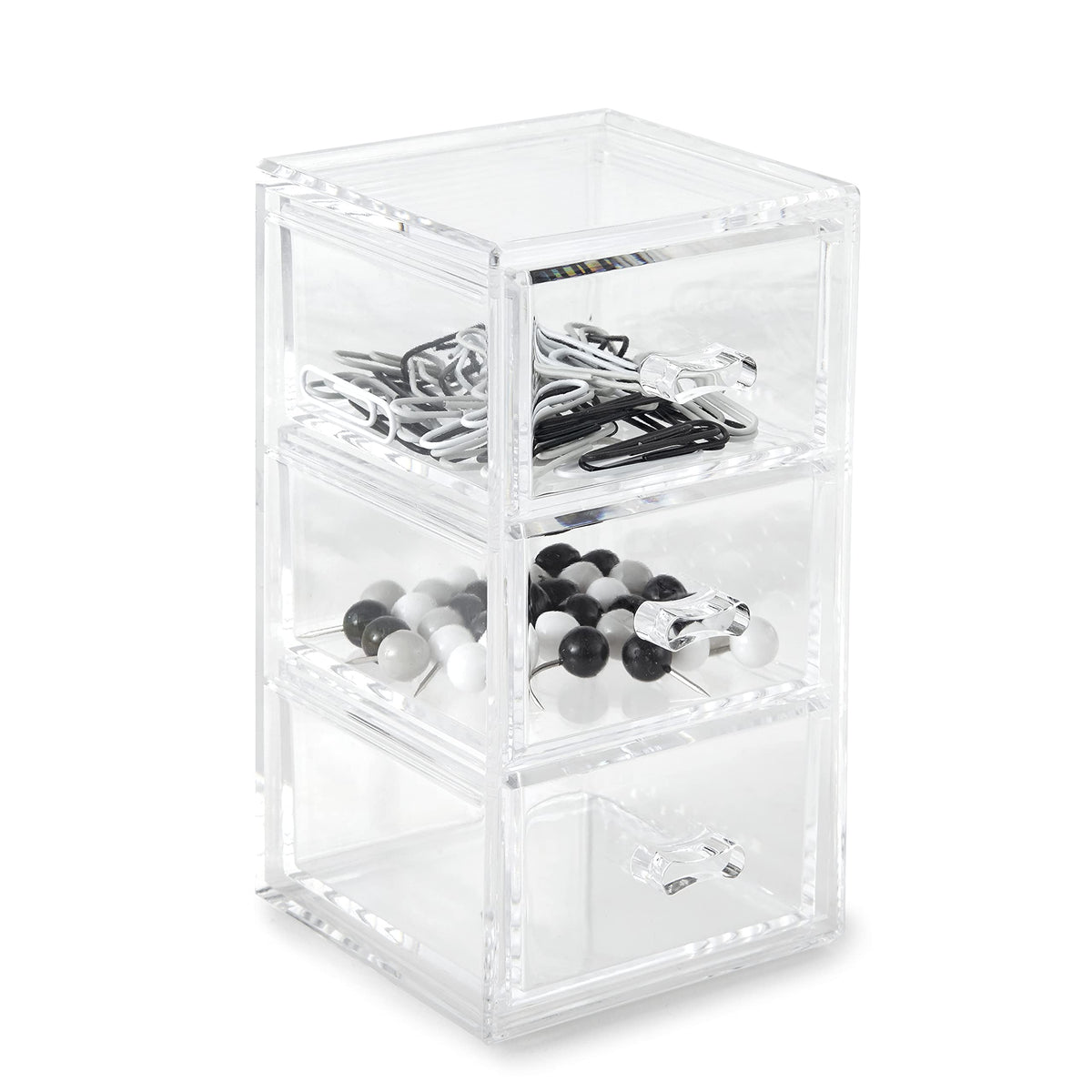 Clear Stackable 3-Drawer Acrylic Organizer A1697