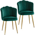 Velvet Dining Chairs Set of 2 Green K38297