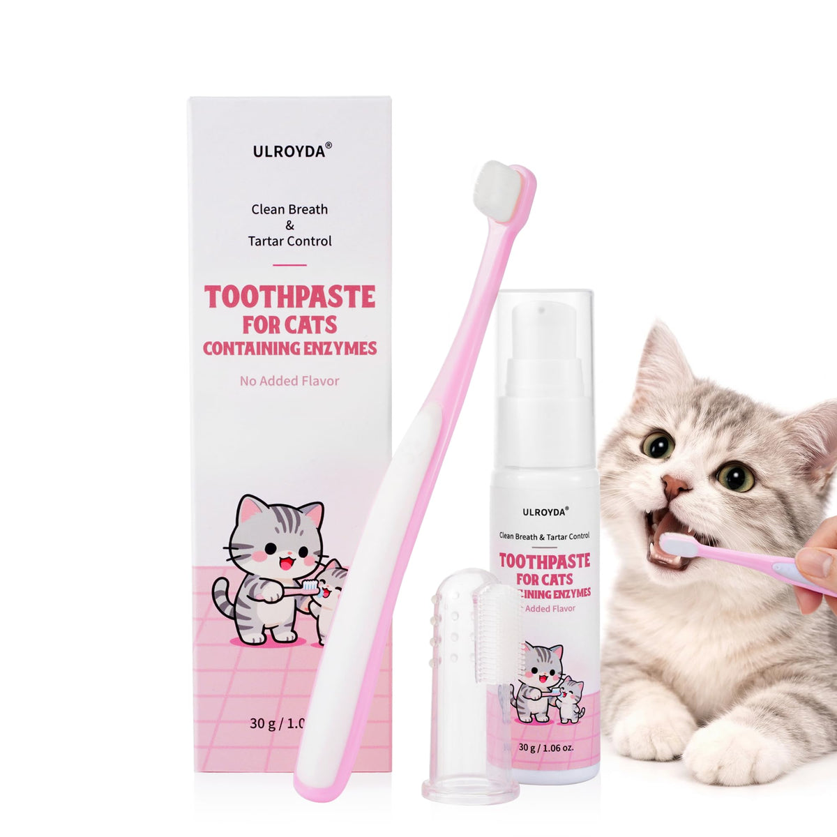 Cat Toothbrush and Toothpaste Dental Care Kit L4203