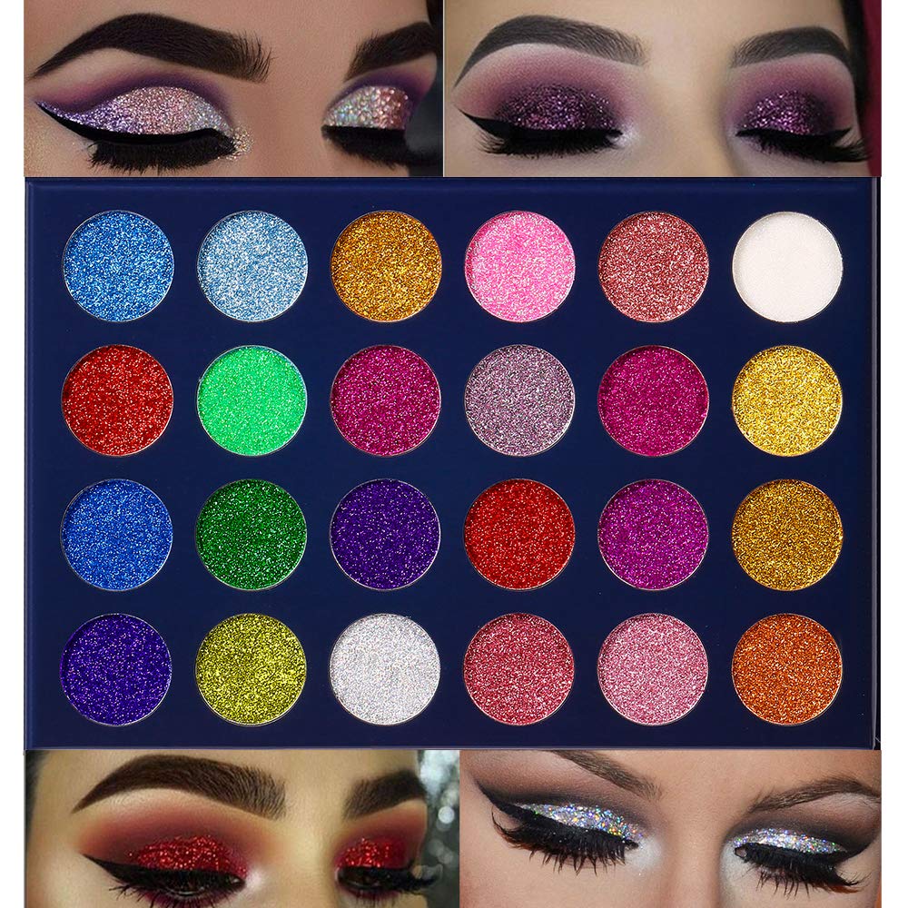 24 Color Pressed Glitter Eyeshadow Palette B909230