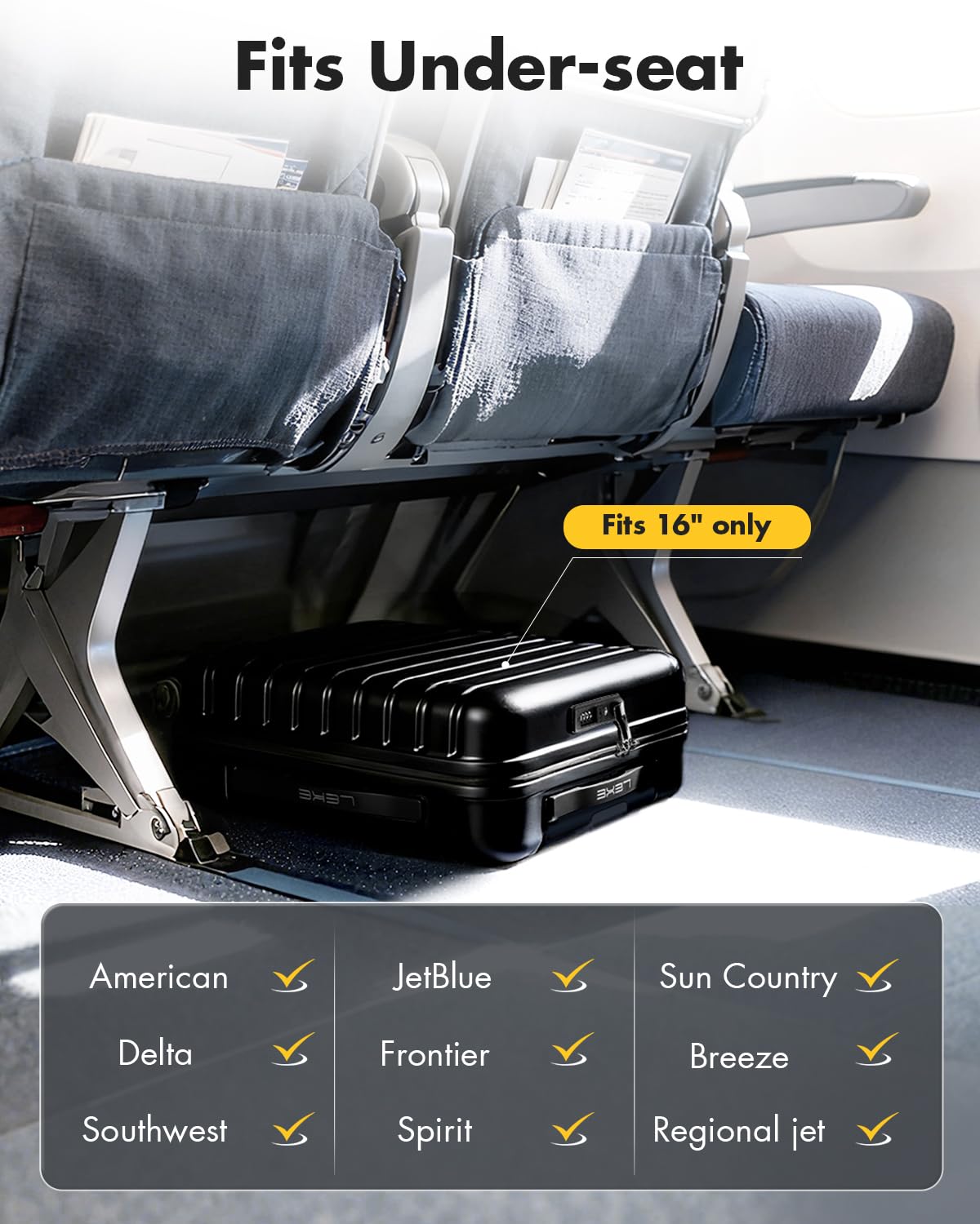 16 Inch Underseat Carry On Luggage S62601