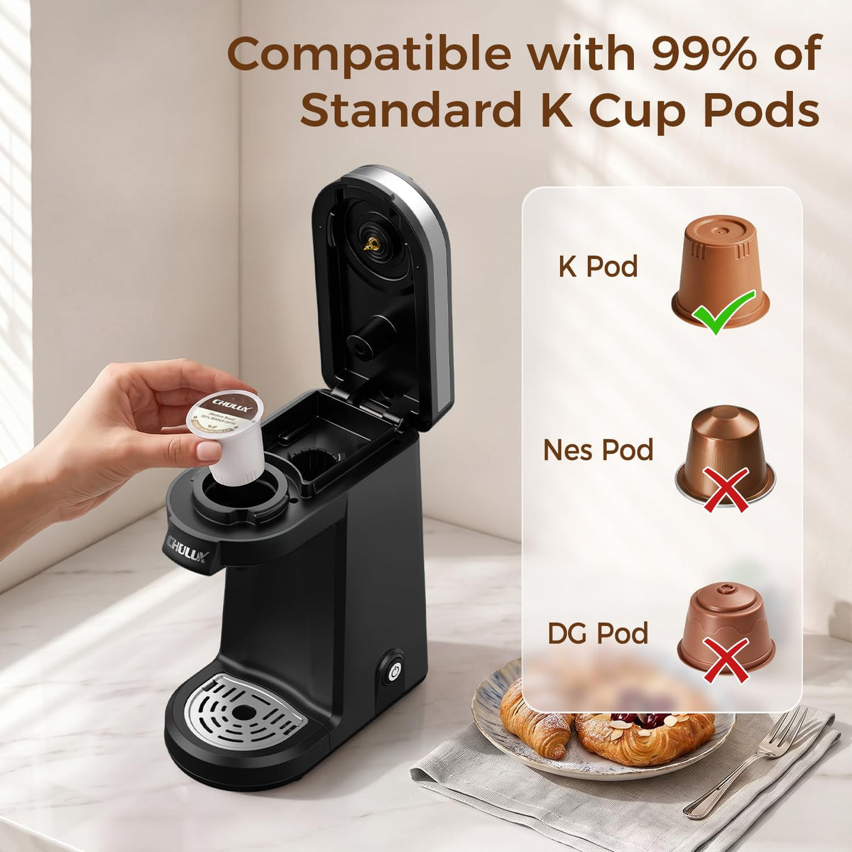 Single Serve Coffee Maker Black G857280