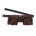 Brown Suede Leather 11-Pocket Tool Belt R912690