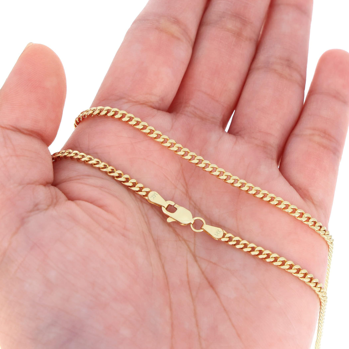 14k Yellow Gold Cuban Chain Necklace P111133