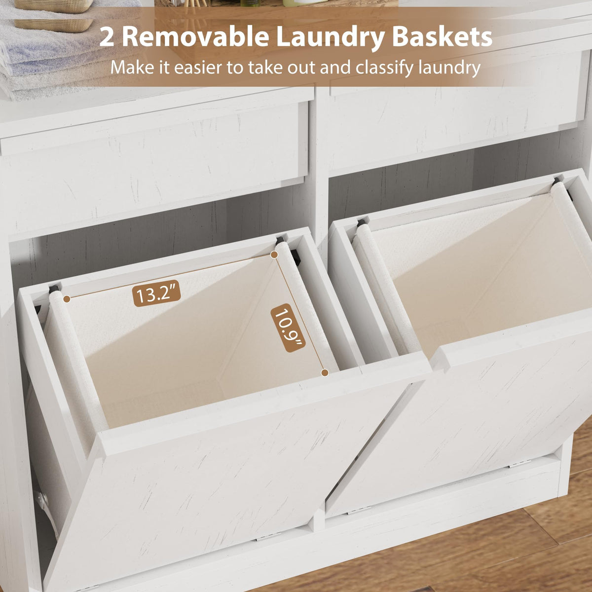 Double Tilt Out Laundry Hamper Cabinet Z428401