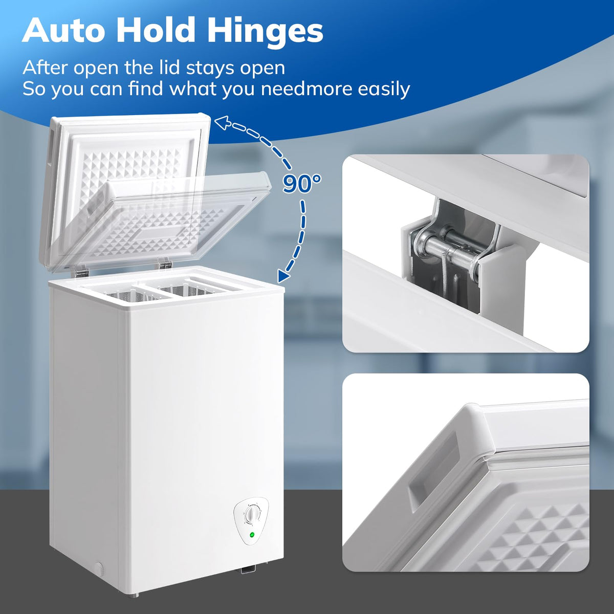 White 2.2 Cu Ft Chest Freezer with Storage Baskets D28997