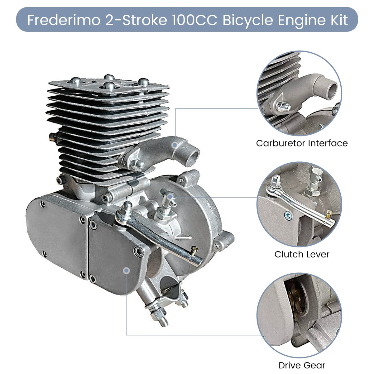 100cc 2 Stroke Air-Cooling Bicycle Engine Kit A963
