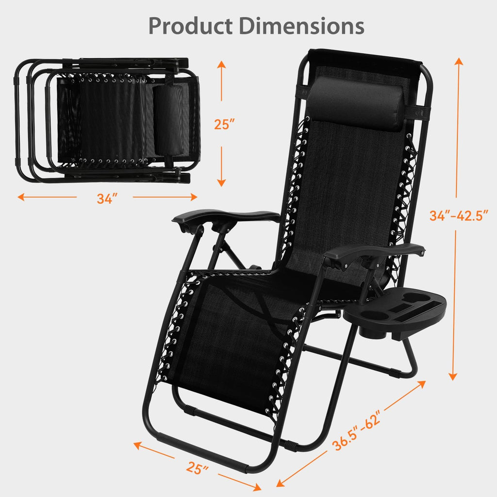 Black Zero Gravity Lounge Chair X3482