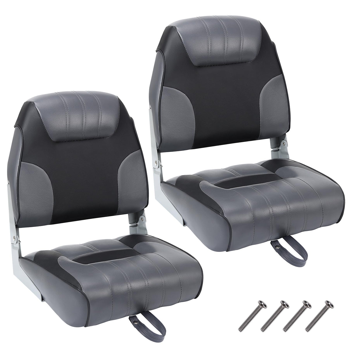 2 Pack Low Back Folding Boat Seats Q6383