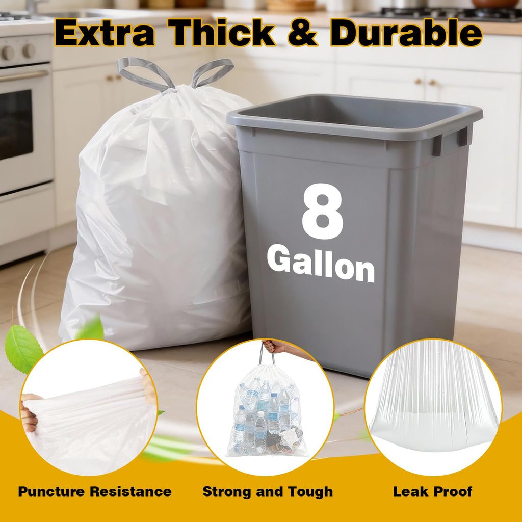 8 Gallon Drawstring Trash Bags U187