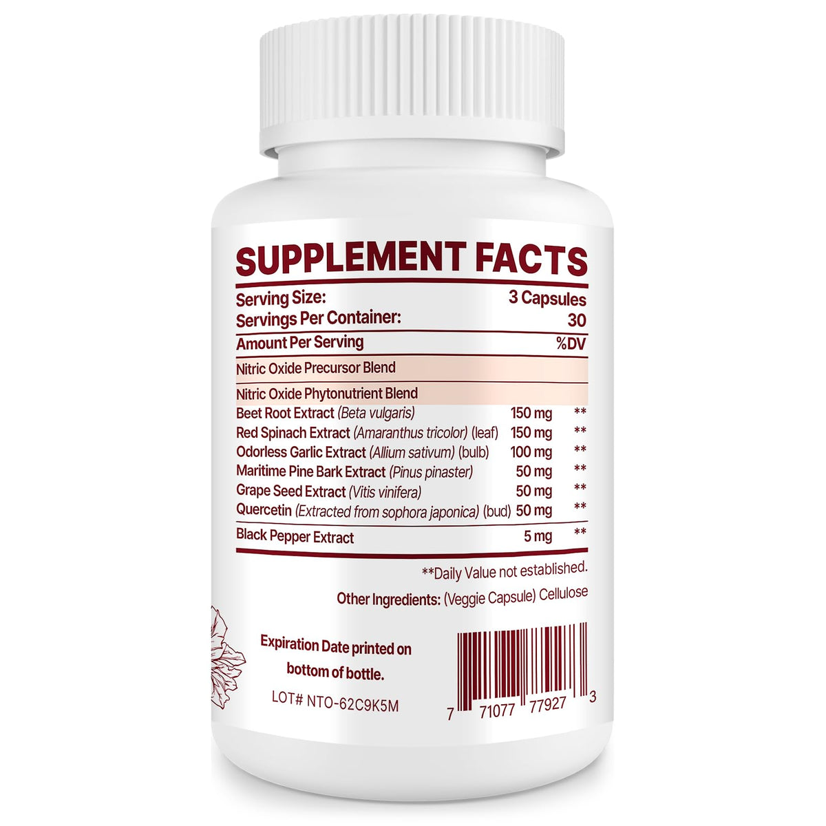 Nitric Oxide Supplement for Men (2 Bottles) E1081