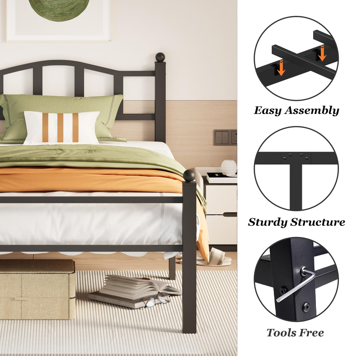 Twin Bed Frames with Headboard R997