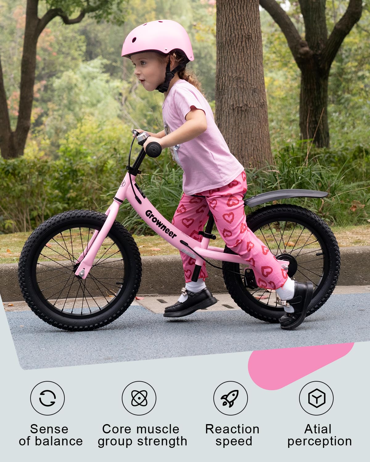 16" Pink Kids Balance Bike H6873