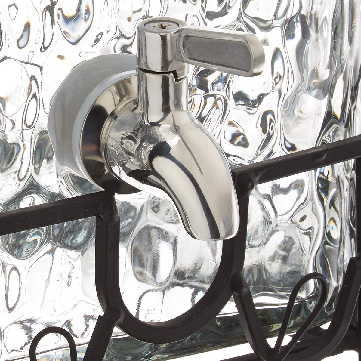 2.5 Gallon Glass Beverage Dispenser with Stainless Steel Spigot P4150