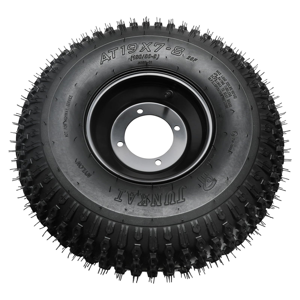 4 Pack 19x7-8 Off-Road Tire & Wheel Combo Tubeless 4-Ply H6428