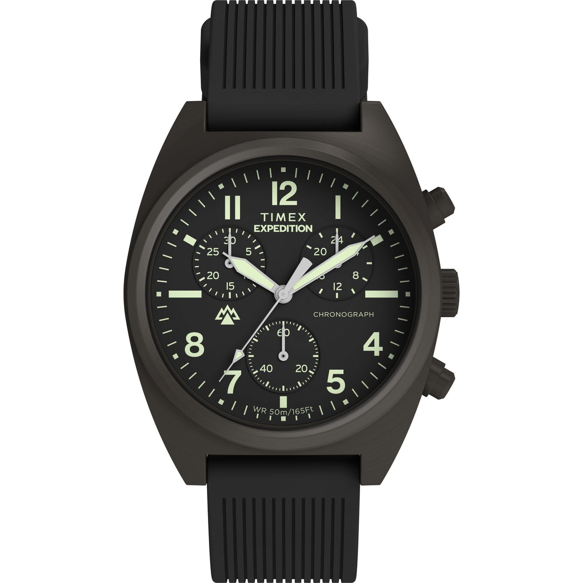 Men's Chronograph 41mm Watch Black Dial Gunmetal Case Z4043