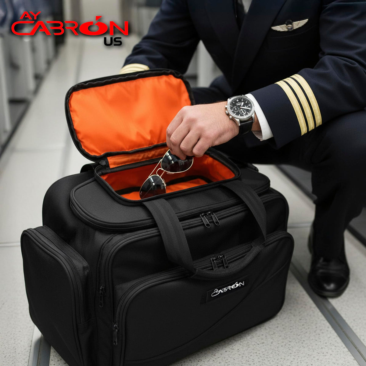 Lightweight Water-Resistant Pilot Flight Deck Bag I629008