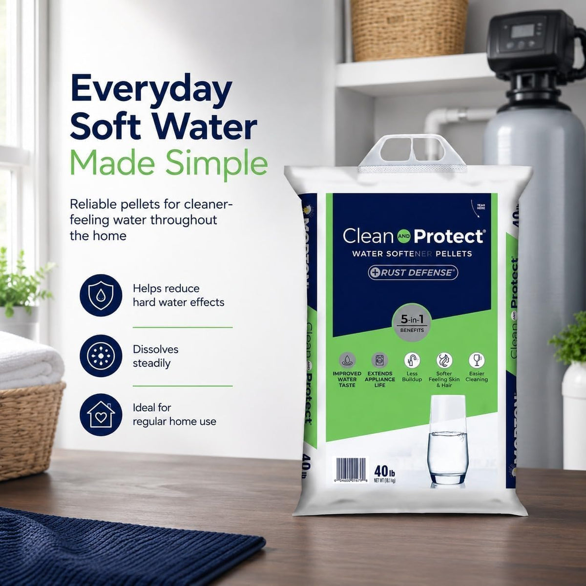 Water Softener Salt 40 lb Crystal I1960
