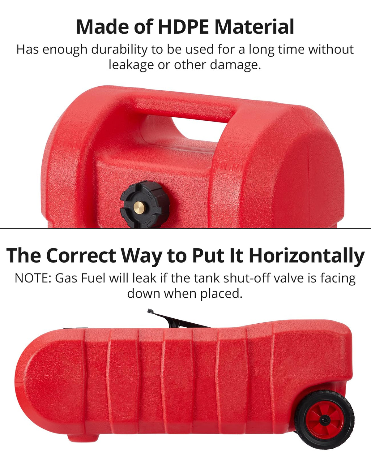 15 Gallon HDPE Portable Fuel Tank Caddy with Wheels S20417