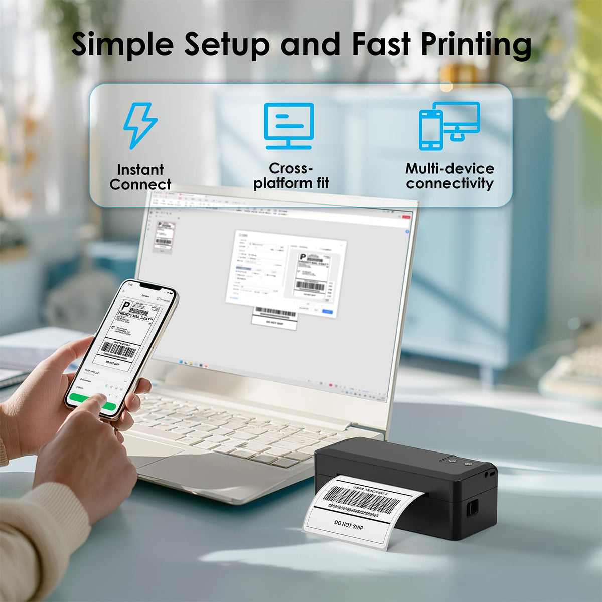 4x6 Portable Thermal Label Printer A719
