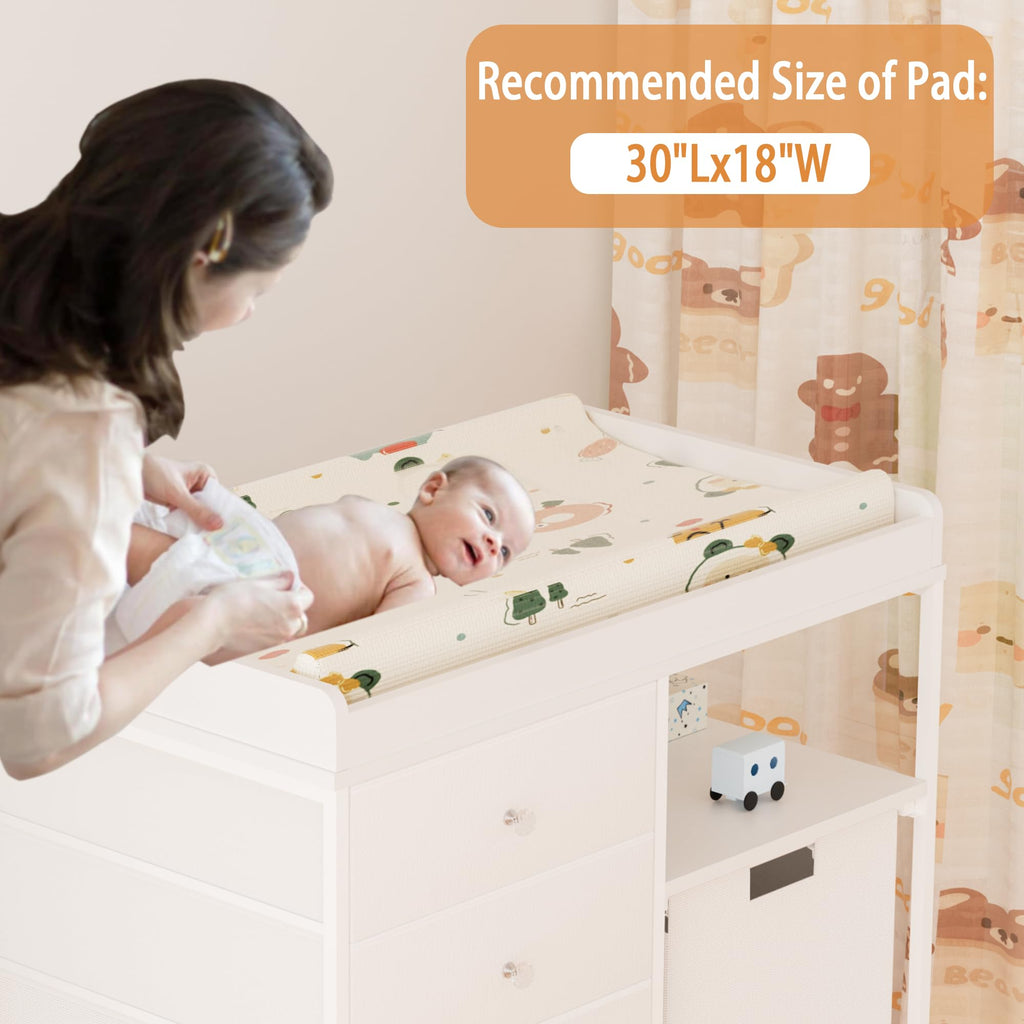 Diaper Changing Station with Wheels and Laundry Hamper F385897