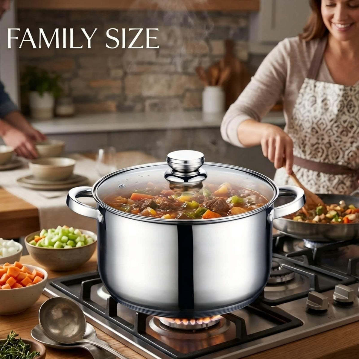 10 Quart Stainless Steel Stock Pot with Lid P80135