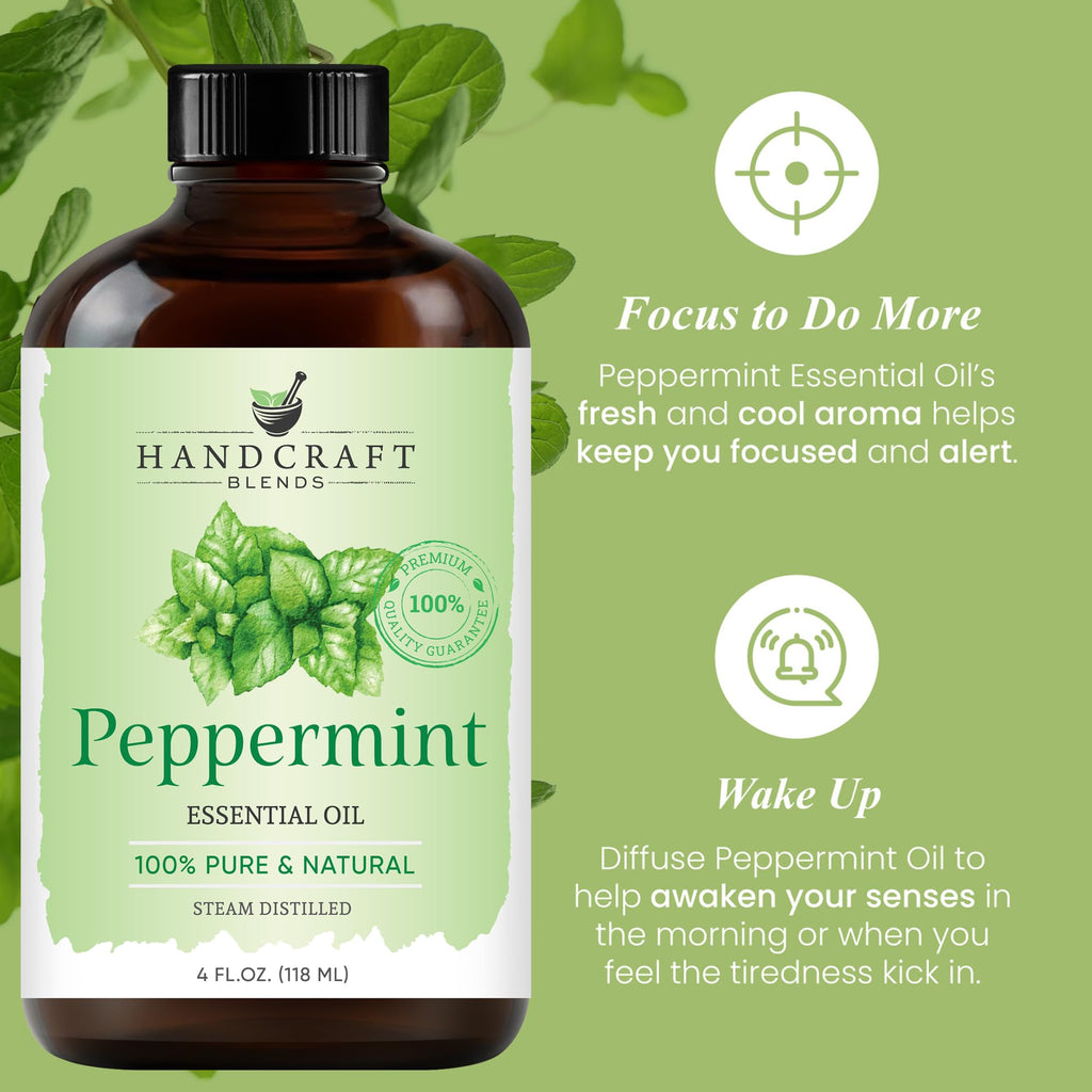 Peppermint and Lavender Essential Oils Set 2 x 4 Fl Oz M613