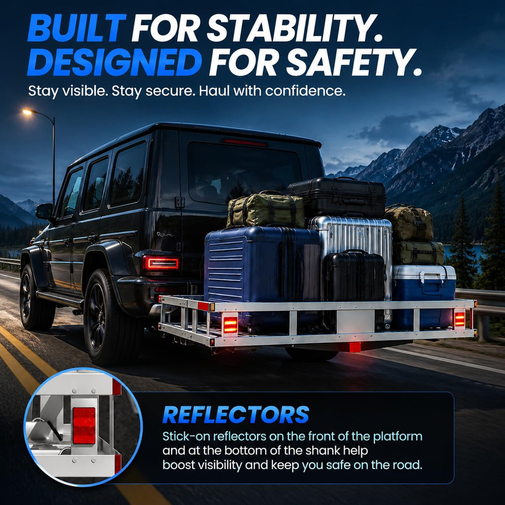 Aluminum Hitch Cargo Carrier with Ramp R123696