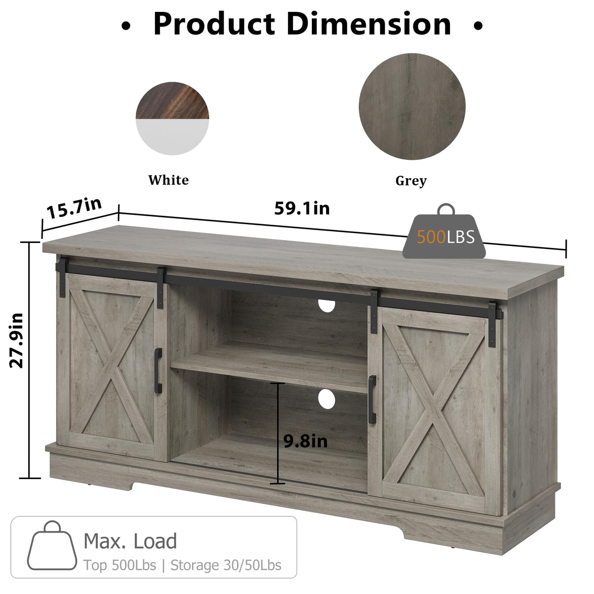 Farmhouse TV Stand and Entertainment Center L148964