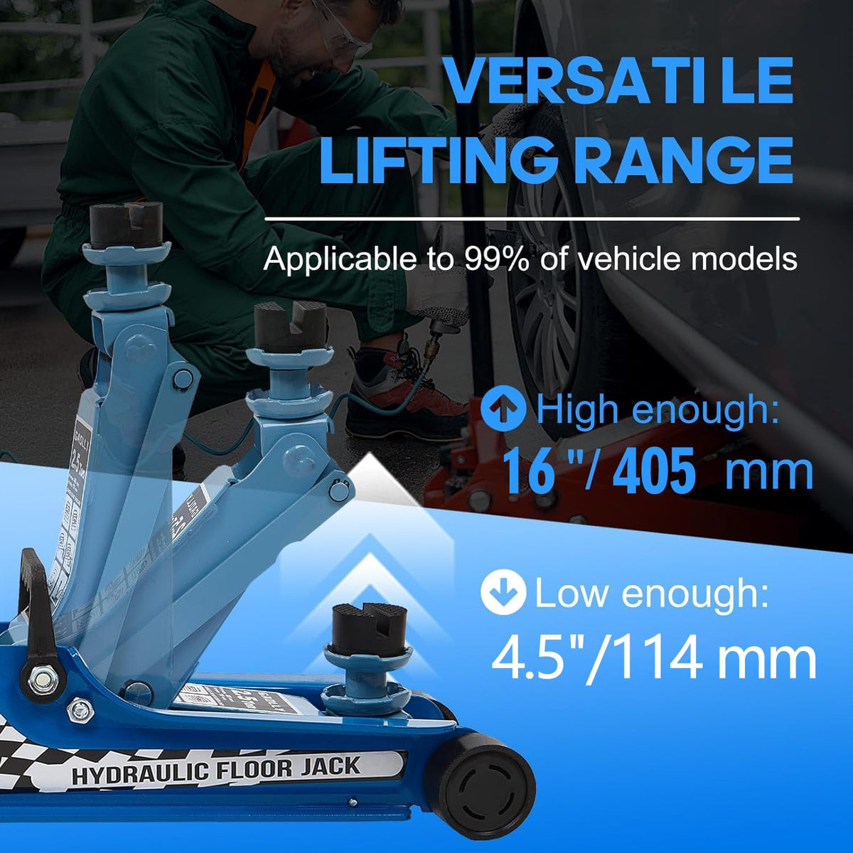 2.5 Ton Low Profile Steel Floor Jack T8780