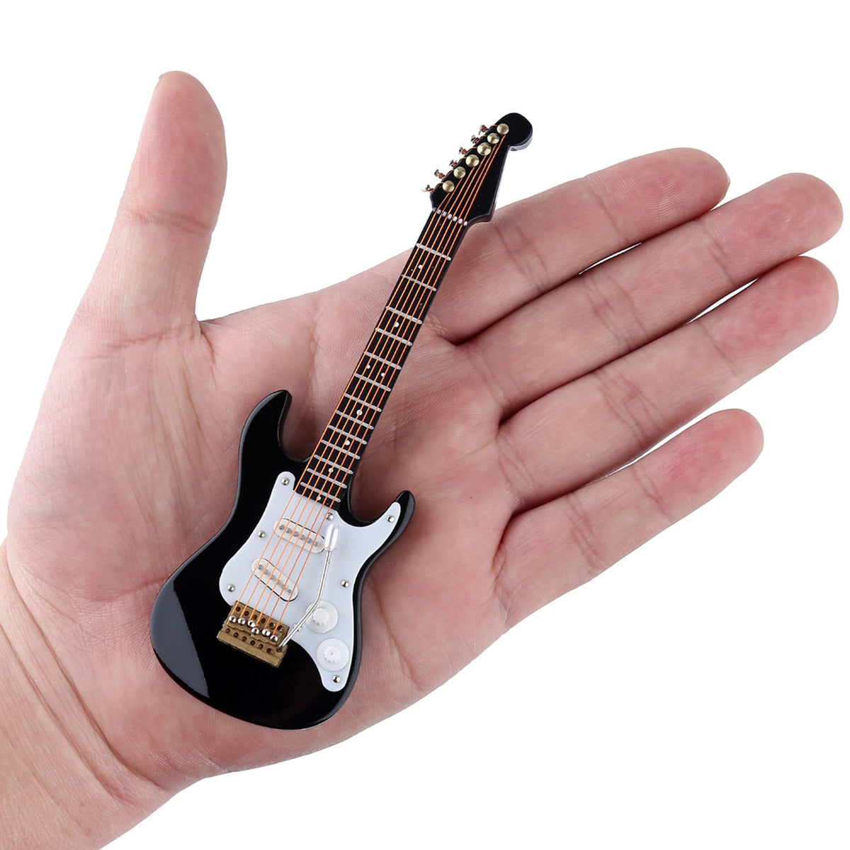 Miniature Electric Guitar Replica with Stand and Case K982
