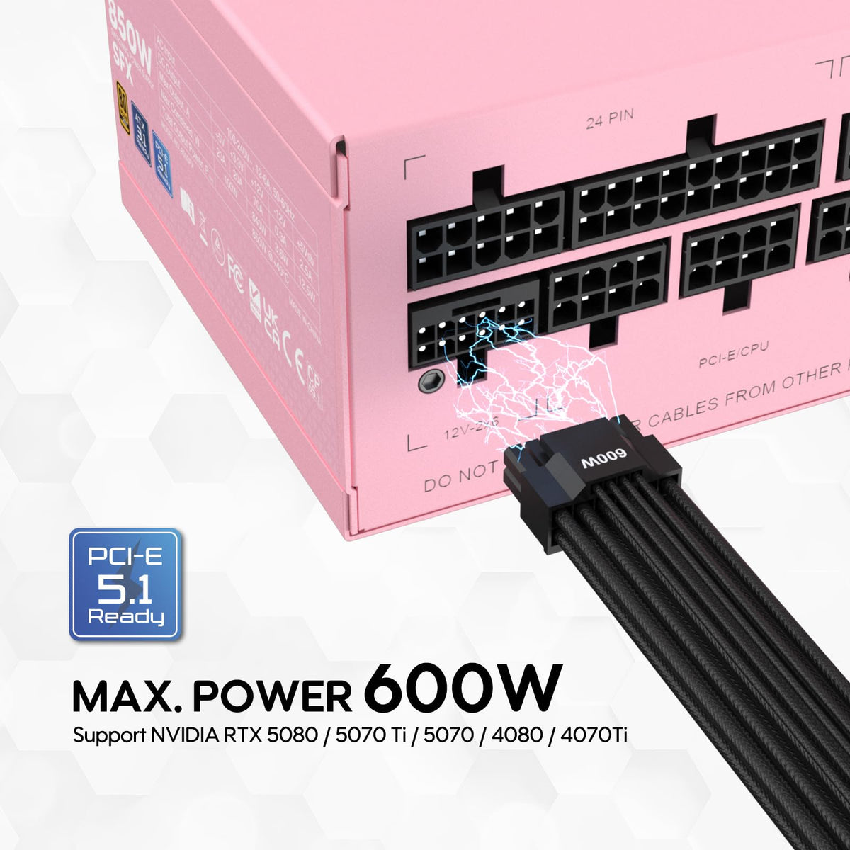 850W Pink SFX Power Supply G2640