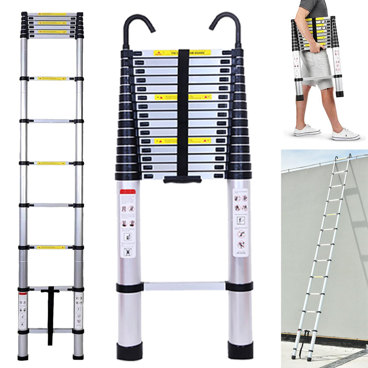 20.5FT Aluminum Telescoping Ladder 330lb R45397