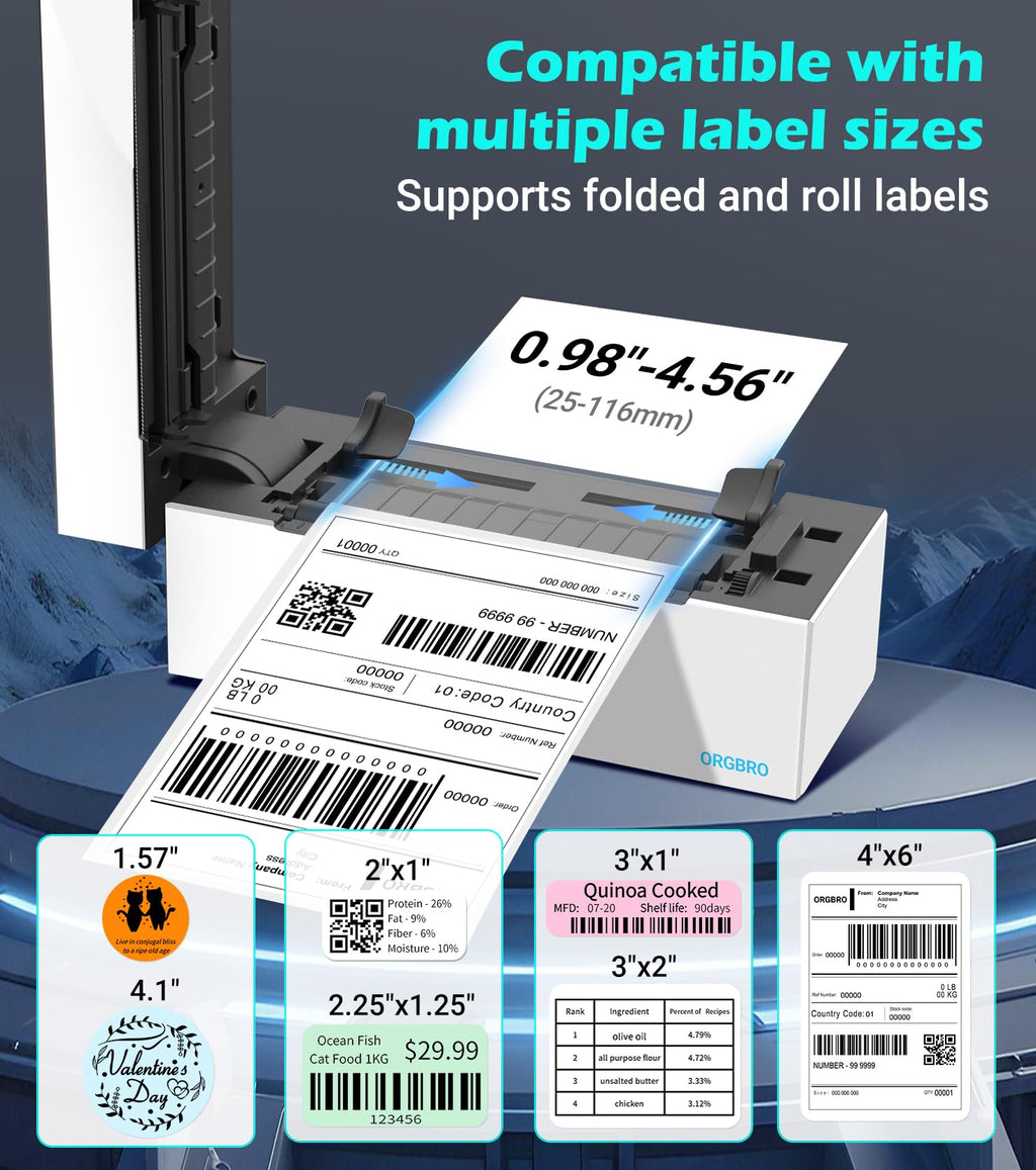 Thermal Shipping Label Printer, 4x6 Bluetooth Label Maker U523927