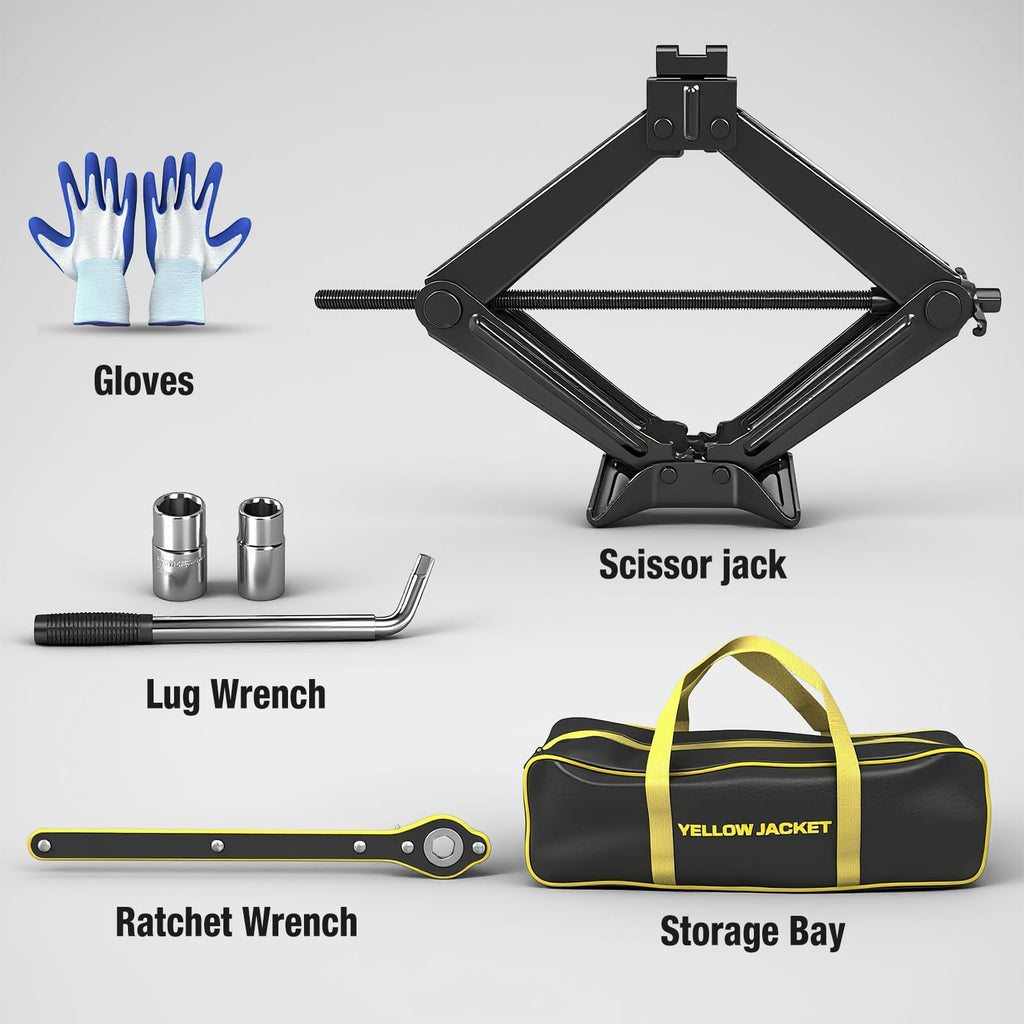 3 Ton Scissor Car Jack with Lug Wrench D9032