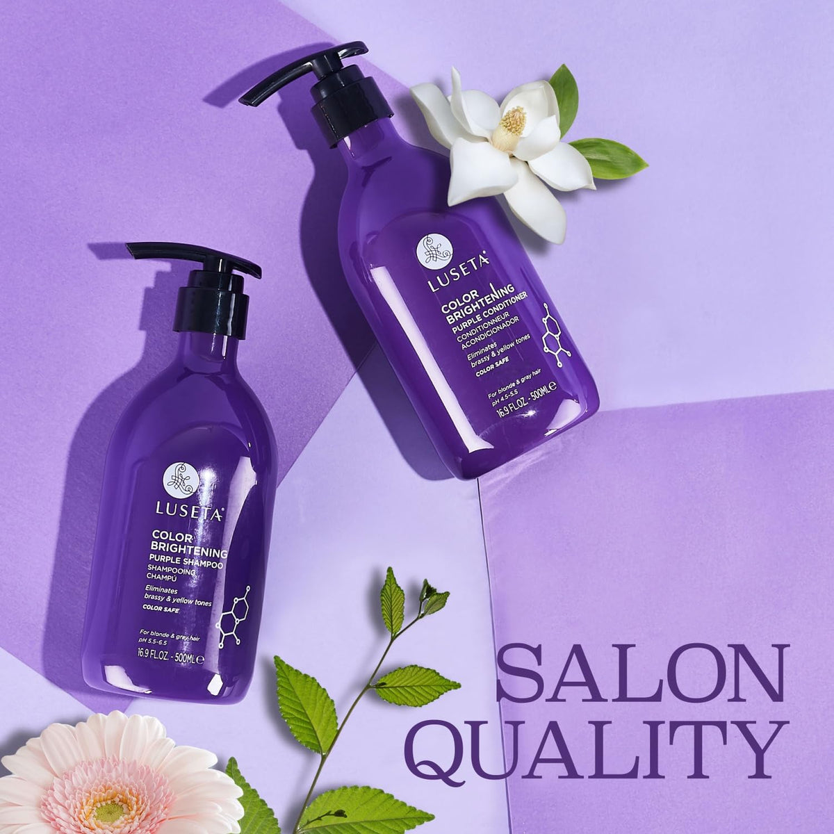 Purple Shampoo and Conditioner Set 16.9oz*2 D66042
