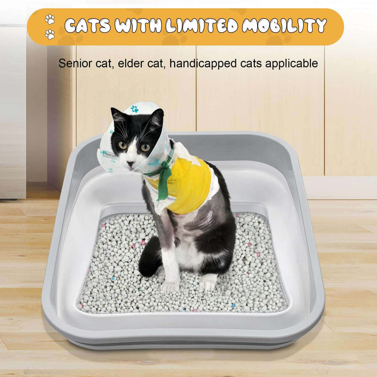 Collapsible Open Cat Litter Box D810