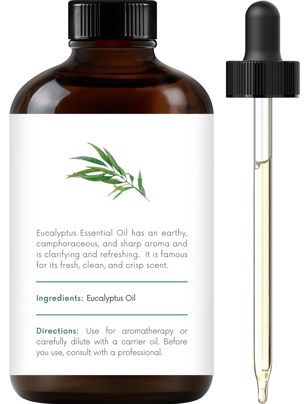 Lemongrass Peppermint Eucalyptus Lavender Essential Oil Set 4 Fl. Oz J93644