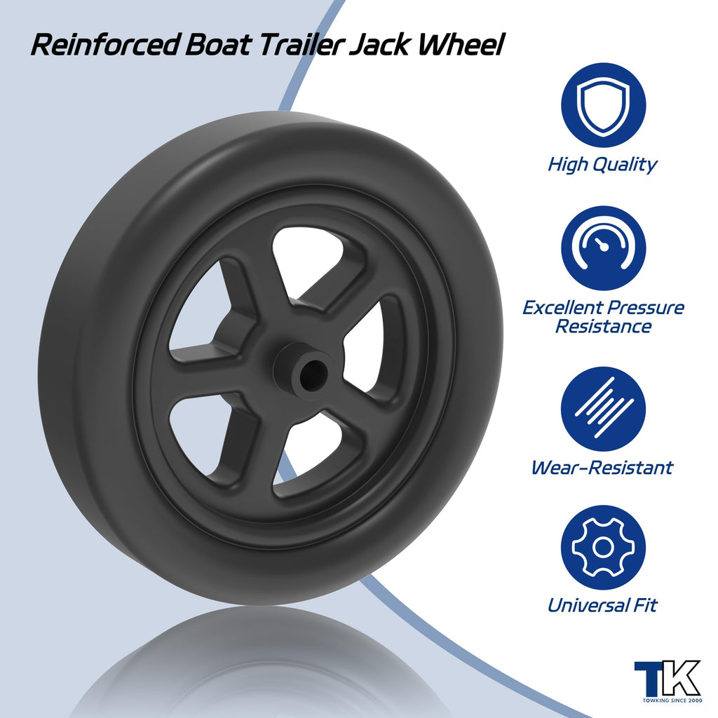 8" Trailer Jack Swivel Caster with Spoked Wheel B55253